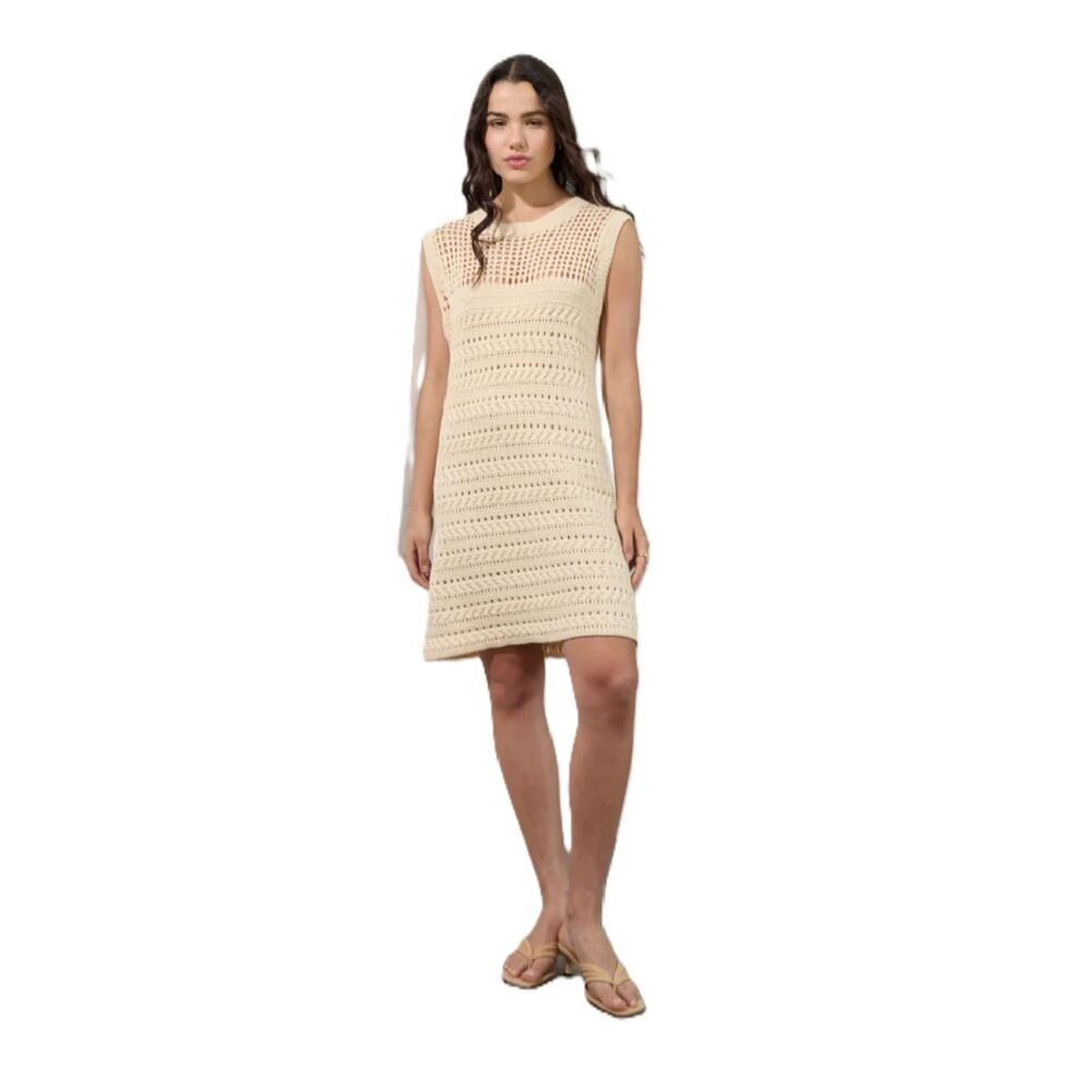 Deluc Rui Knit Dress in Cream - Women's Medium - New without Tags